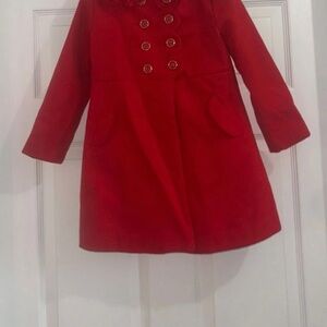 Janie and Jack Classic Red Pea Coat for Kids